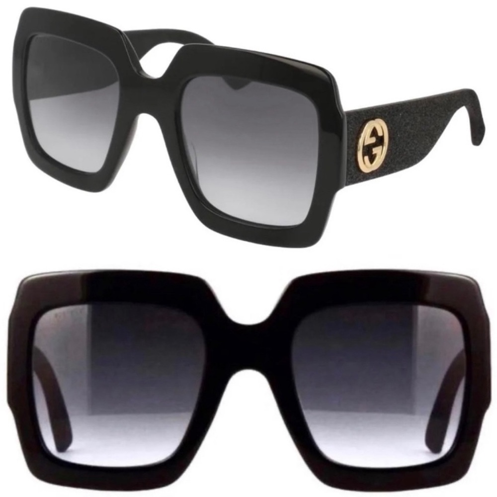 Gucci Black Rectangle Sunglasses - image 3